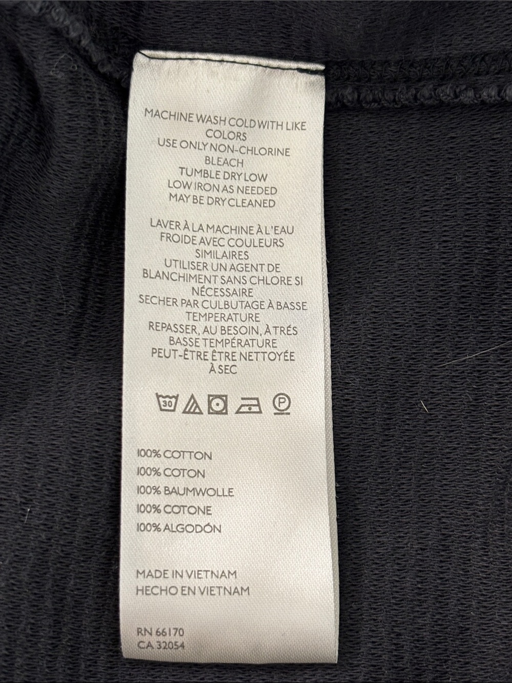 We The Free Ribbed Long Sleeve Top in Dark Grey Oversized Cotton Size Medium - Picture 5 of 10